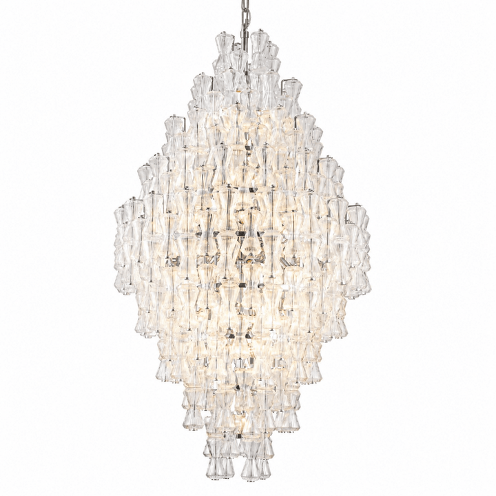 Vega 42" Clear Glass Chandelier