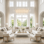 Vega Oval 22 - Light Clear Glass Chandelier