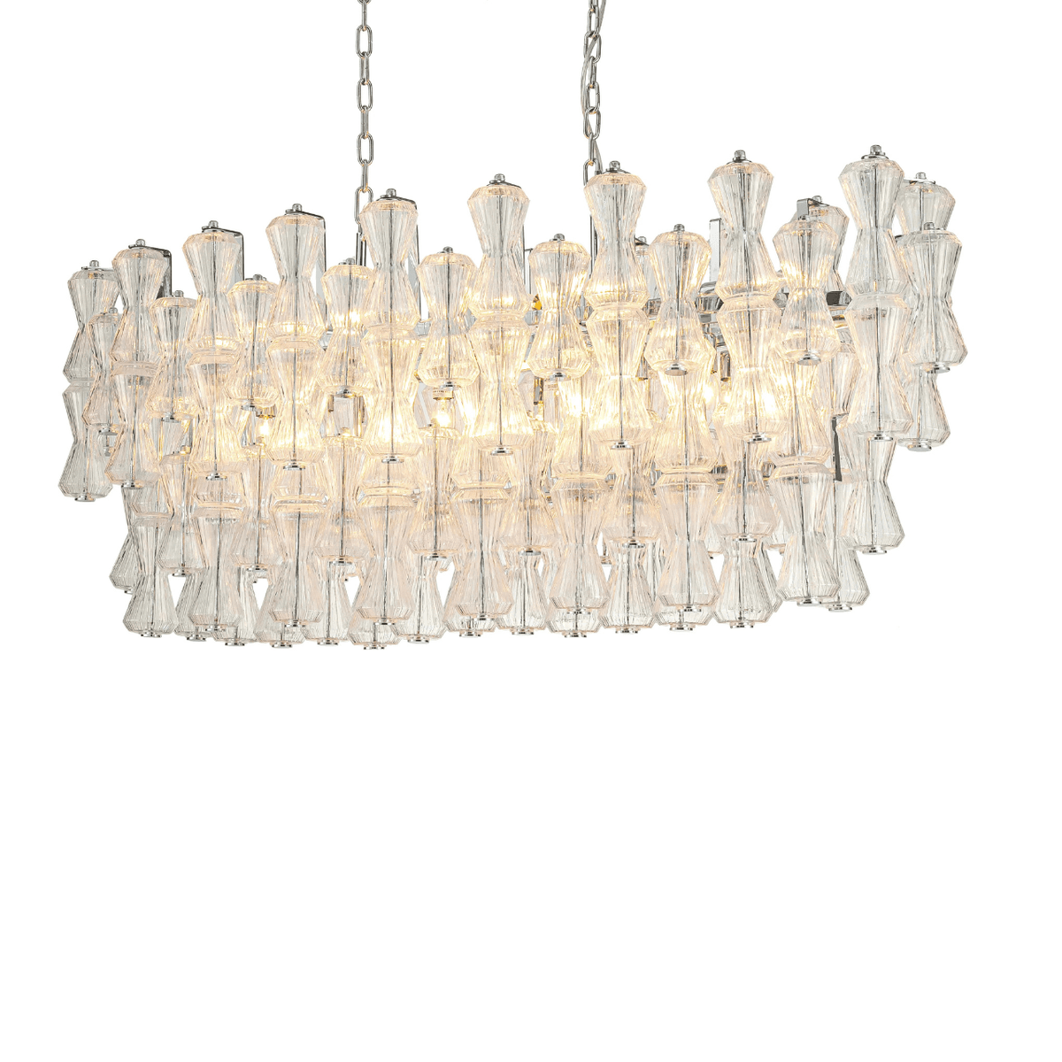 Vega Oval 22 - Light Clear Glass Chandelier