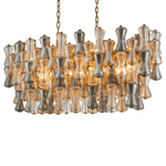 Vega Oval 22 - Light Multi - Color Glass Chandelier