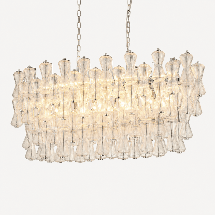 Vega Oval 22-Light Clear Glass Chandelier