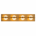 Weston 4 - Globe Aged Brass Led Vanity Light