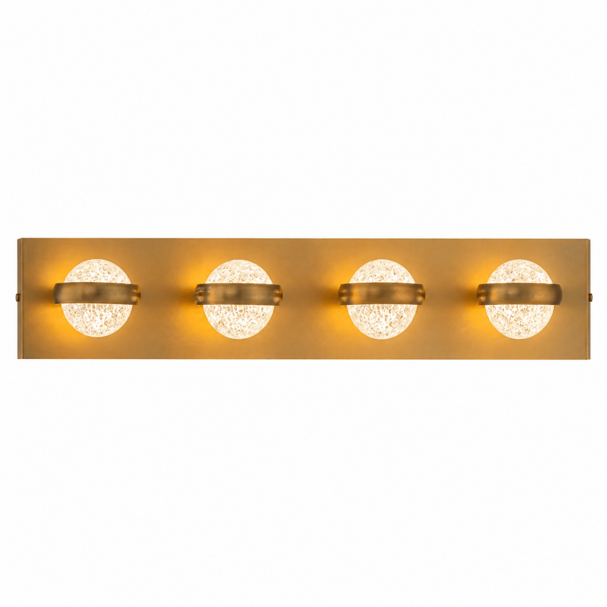 Weston 4 - Globe Aged Brass Led Vanity Light
