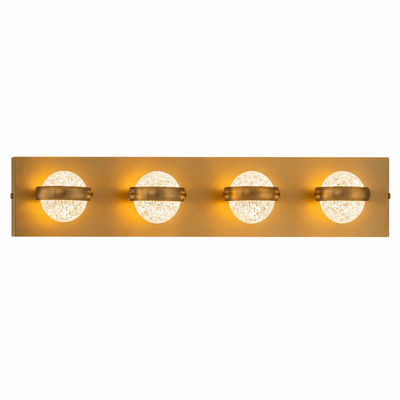 Weston 4-Globe Aged Brass Led Vanity Light