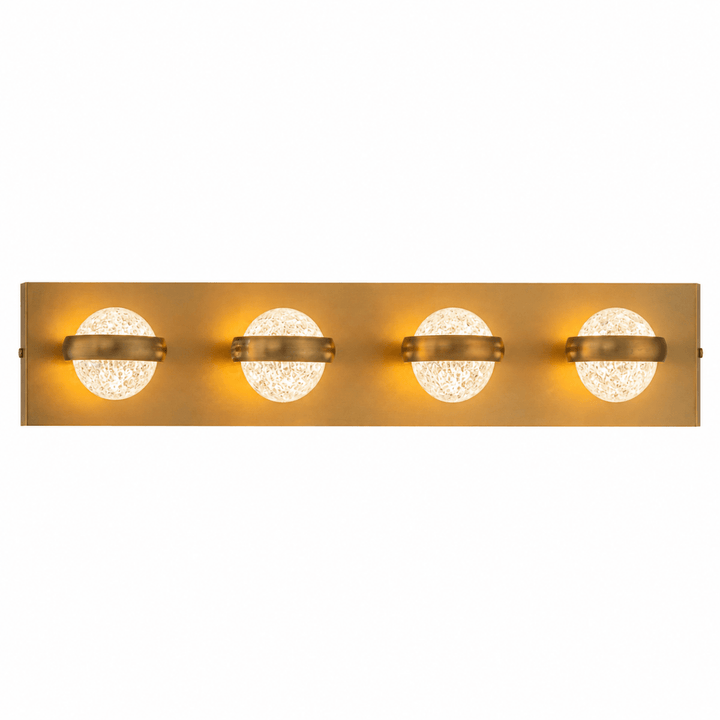 Weston 4 - Globe Aged Brass Led Vanity Light