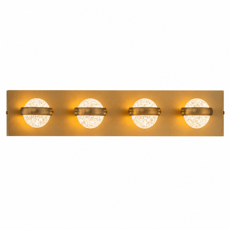 Weston 4-Globe Aged Brass Led Vanity Light