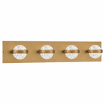 Weston 4 - Globe Aged Brass Led Vanity Light