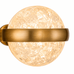 Weston Globe Aged Brass Vanity Light
