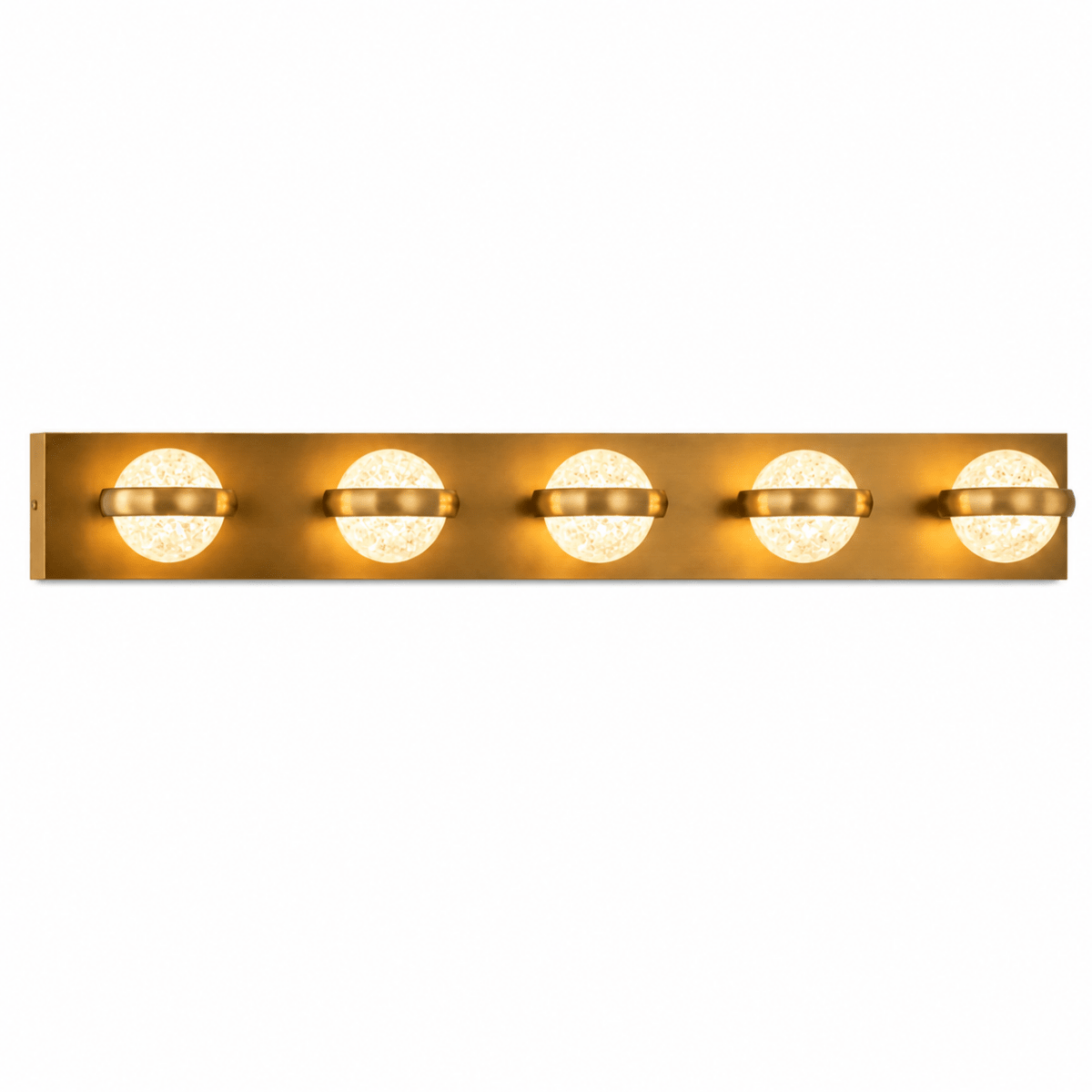 Weston Globe Aged Brass Vanity Light